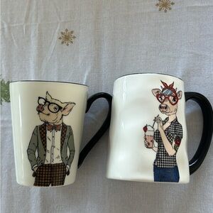 Dressy pig mugs by Signaturee